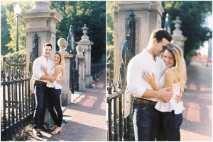 Boston Film Wedding photographer, Boston public garden engagement session, Catherine Threlkeld Photography