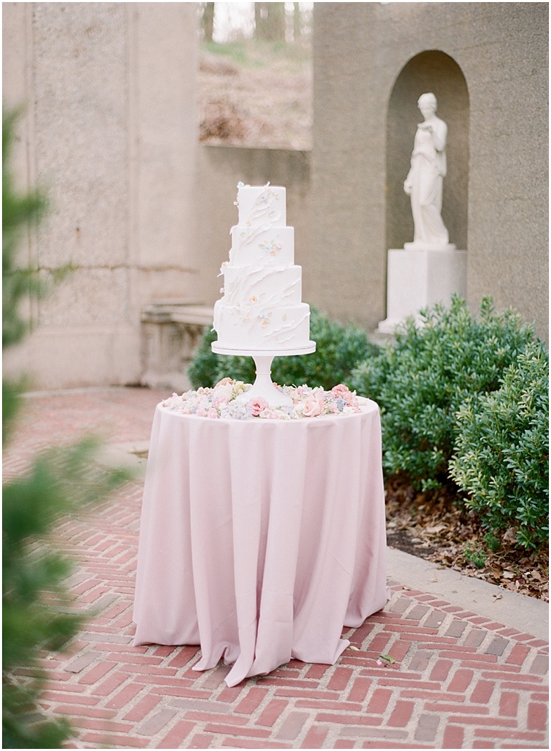 pastel fine art wedding cake
