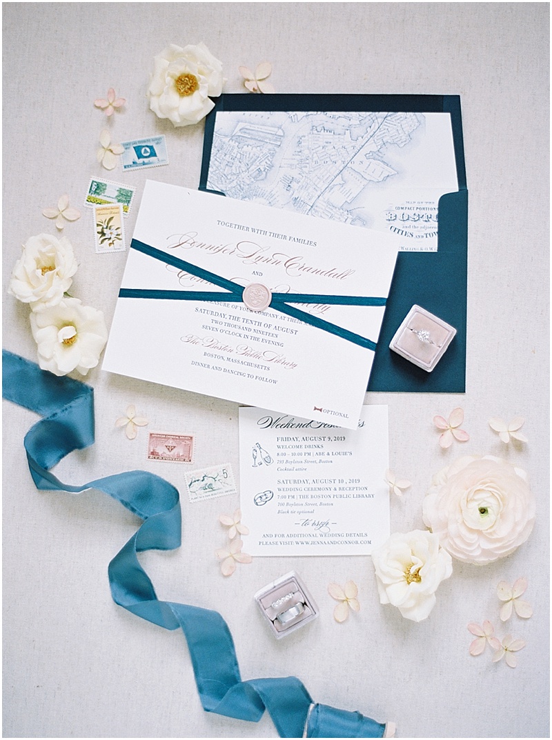 boston wedding invitation