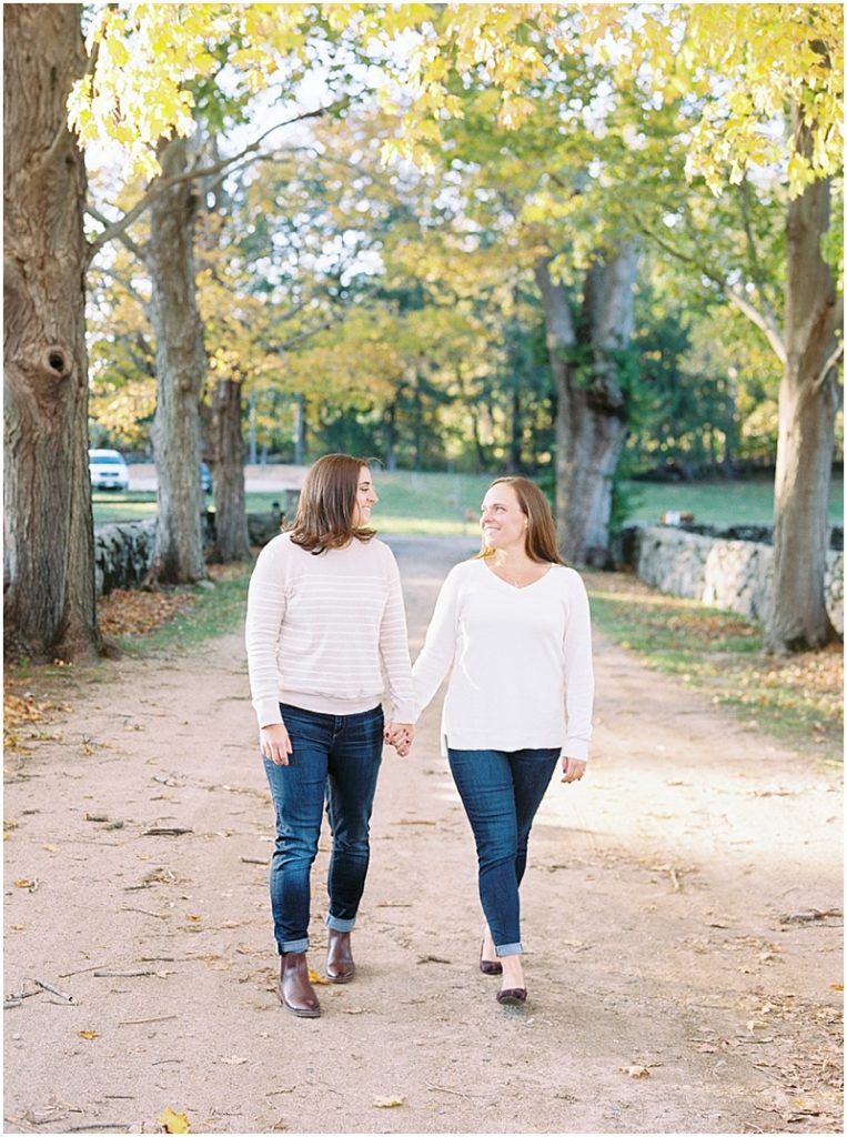 Ali & Amelia's LGBTQ engagement session at Appleton Farms