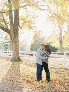 New England fall engagement session