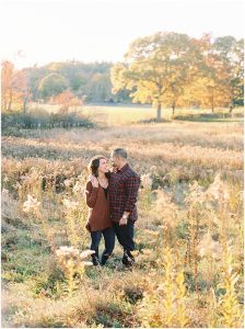 New England fall engagement session