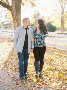 New England fall engagement session