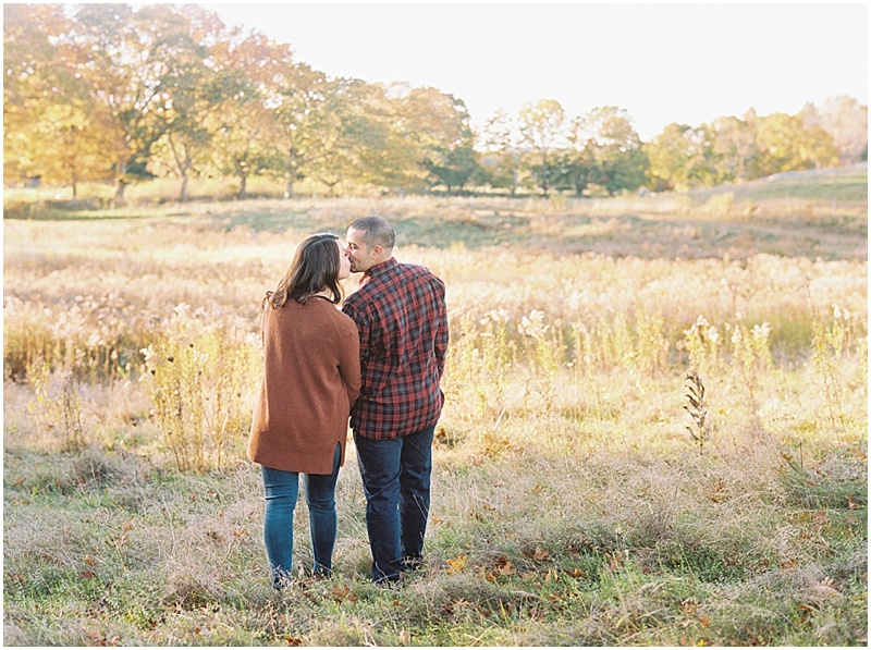 New England fall engagement session