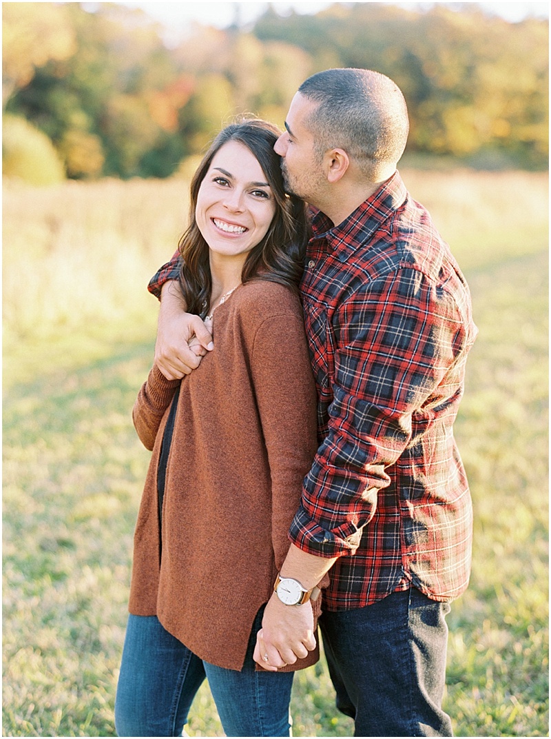 New England fall engagement session
